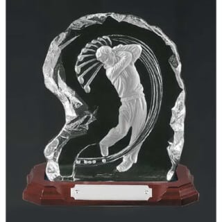 20467000 heavy glass golf award