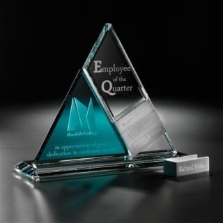 8900 19 starfire glass triangle tower award