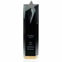 Black optical crystal awards