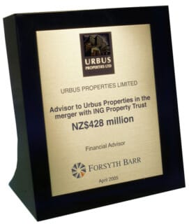 Easel shape lucite awards