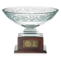 Etched glass bowl awards