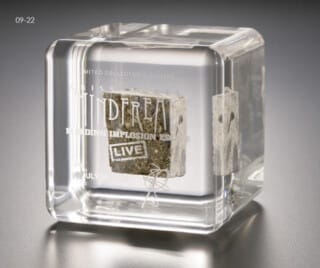 Lucite cube with rounded edges