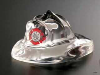 Lucite fire hat award