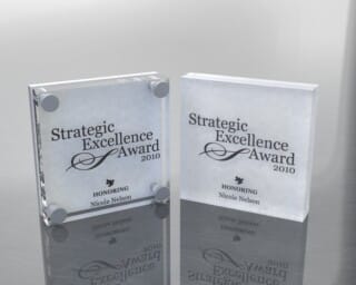 Nice value lucite award