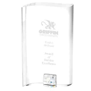 Optical crystal scroll with swarovski elements